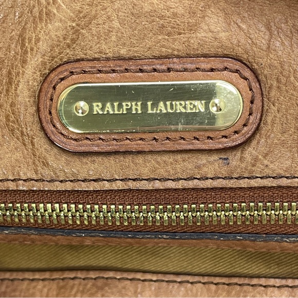 RARE Vintage Ralph Lauren Heritage Leather Field Satchel Tote – Distressed Tan - Picture 8 of 15